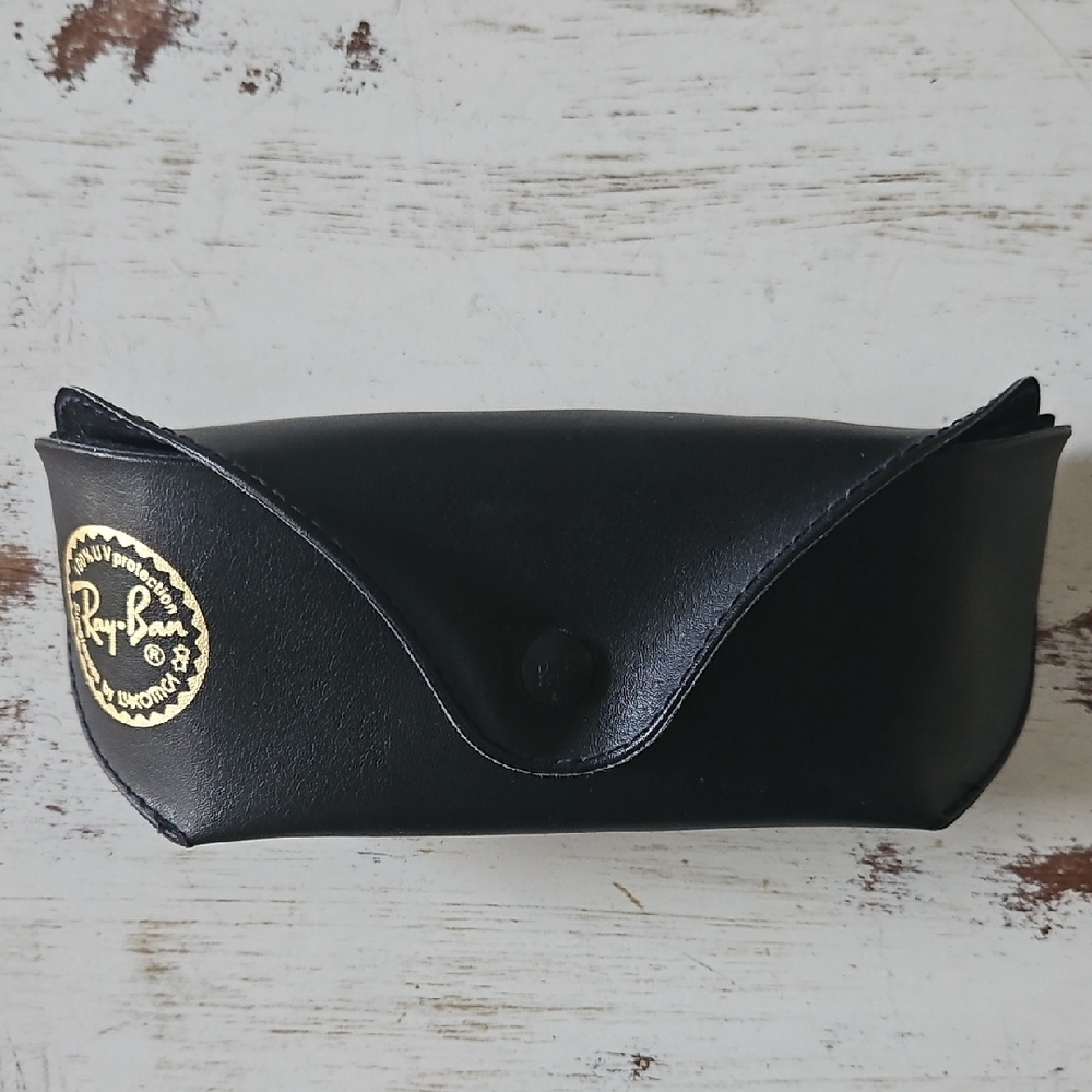 Ray-Ban Black Sunglasses Holder with Gold Logo